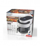 Adler Air Fryer Oven with Glass Bowl AD 6316 Power 1200 W Capacity 3 L Convection White/Black