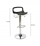 Baaripukk ANDY 39x35xH77,5-98cm, must