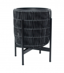 Lillepott WICKER alusega 38x38xH49cm, must