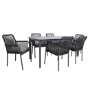 Aiam&ouml;&ouml;blikomplekt BEIDA laud ja 6 tooli 20929