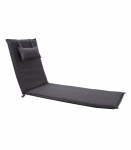 Lamamistooli kate WICKER 55x195xH3cm, tumehall, 100% pol&uuml;ester