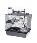 INTER-ZOO Rocky + Terrace black - cage for a hamster