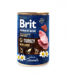 BRIT Premium by nature Junior Turkey with Liver - wet dog food - 400g