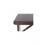 Square plastic folding table with a rattan design 86x86x74 cm