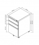 Mobile Cabinet Under Desk MC-850