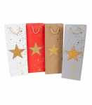 Kinkekott pudelile STAR-4, 12x8x36cm, mix