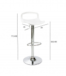 Baaripukk ANDY 39x35xH77,5-98cm, valge