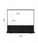 Maclean MC-964 portable projection screen, compact, floor, 100", 16:9