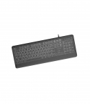 GEMBIRD SLIM WIRED BACKLIGHT KEYBOARD BLACK, RU LA