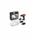 BLACK & DECKER 18V Impact Drill (with 2 x 18V 2.0Ah batteries with charge status indicator, 1A charger and 80