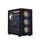 Zalman M4 SE, mATX Mini Tower PC Case, 6 x 120mm FRGB Fans, Black