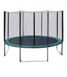 Batuut turvav&otilde;rguga D366cm, rohelise &auml;&auml;rega