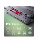 AXAGON USB-C 10Gbps GEN2COMBO 12in1 Hub HMC-12GM2