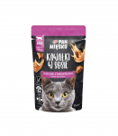 PAN MIĘSKO Pieces in sauce Chicken with shrimps - wet cat food - 85g