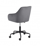 T&ouml;&ouml;tool BROOKE 59x59xH89cm, tumehall samet, 100% pol&uuml;ester, jalg: must metall