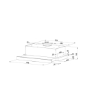 Telescopic hood MAAN Corona G 60 315 m3/h, White