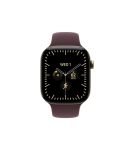 Apple Watch 12 5G 42mm Gold Ti, Burgundy Sport Band - S/M