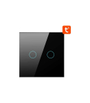 Smart Light Switch ZigBee Avatto ZTS02-EU-B2 2 Way TUYA (black)