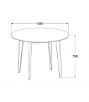 S&ouml;&ouml;gilaud ROXBY, D105xH76cm, must