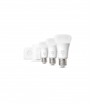 Hue W Starter Kit 9,5W A60 E27, 3pcs, Bridge, Switch E27 9.5 W Warm White 2700K Bluetooth and Zigbee