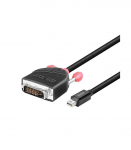 CABLE MINI DP TO DVI 3M/BLACK 41953 LINDY
