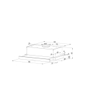 Telescopic hood MAAN Corona 50 310 m3/h, Black