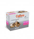CALIBRA Cat Premium Kitten Pouches multipack - wet cat food - 12x100g
