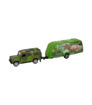 Jeep Vehicle Set with Pulling Dinosaur Trailer