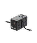 Verbatim 30186 Charge "n" Travel 70W 2C retractable Universal Travel Adapter, AC, 250 V, 10 A, Black