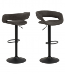 Baaritool GRACE 54,5x48,5xH104cm, iste ja seljatugi: kangas, v&auml;rvus: antratsiit, jalg: must