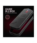 AXAGON USB-C 10Gbps - M.2 NVMe and SATA SSD GAME M.2 box EEM2-GAM