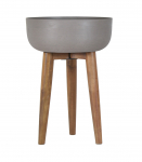 Lillepott SANDSTONE puidust jalgadega D40xH56,5cm, pruun