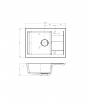 Black sink set with flexi faucet - MAIDSINKS BALI sink (62x44) 1B1D black + Flessi Black Edition faucet