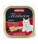 ANIMONDA Vom Feinsten Adult Beef, chicken breast and herbs - wet cat food - 100g