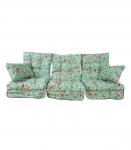 Kiigepadjad ROMA 108x56x10cm, roosid, 3tk, 80% puuvill, 20% pol&uuml;ester