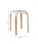 Taburet SIXTY-1 D41xH45cm, valge