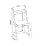 Kirjutuslaud STEP 74x48xH146,5cm, tamm