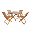 Aiam&ouml;&ouml;blikomplekt FINLAY laud ja 4 k&auml;etugedega tooli