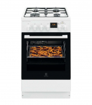 Gaasipliit Electrolux LKK 560203W elektriahjuga, 50 cm