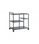 Serveerimislaud NEWCASTLE 78x40xH85cm, 3-riiuliga, must metall