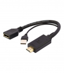 Cablexpert Active 4K HDMI to DisplayPort Adapter A-HDMIM-DPF-01 Black DisplayPort Female HDMI Male (Type A) |
