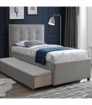 Voodi OSWALDO 90x200cm, madratsiga HARMONY UNO, plaatinahall