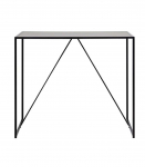 Baarilaud SEAFORD 120x60xH105cm, lauaplaat: must saare melamiin, raam: must metall