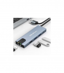 HUB USB C 5in1 USB C PD 100W 2xUSB HDMI 4K RJ45