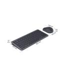 multi device keyboard and mouse set black gre