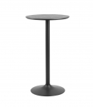 Baarilaud IBIZA D60xH105cm, lauaplaat: spoonitud MDF, v&auml;rv: must saar, jalg: must matt metall