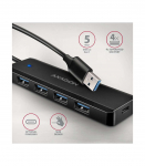 AXAGON Travel four-port USB-A 5Gbps hub HUE-C1A