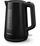 Philips Kettle HD9318/20 Electric 2200 W 1.7 L Plastic 360&deg; rotational base Black