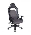 T&ouml;&ouml;tool COMFORT, 69x68xH120-130cm, must/hall, pol&uuml;esterkangas, kunstnahk, plastik