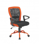 T&ouml;&ouml;tool LENO, 60x57xH91-98,5cm, hall/oranž, pol&uuml;esterkangas, teras